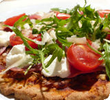 Pizza Rucola vegatarisch houtoven recept Pizza Rucola vegatarisch Recept